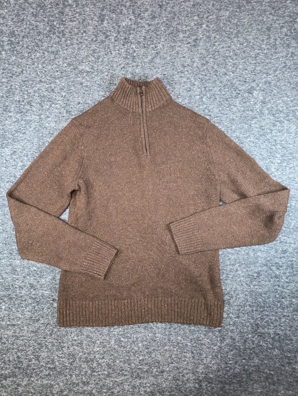 Sonoma men's brown 3/4 zip sweater, men's small